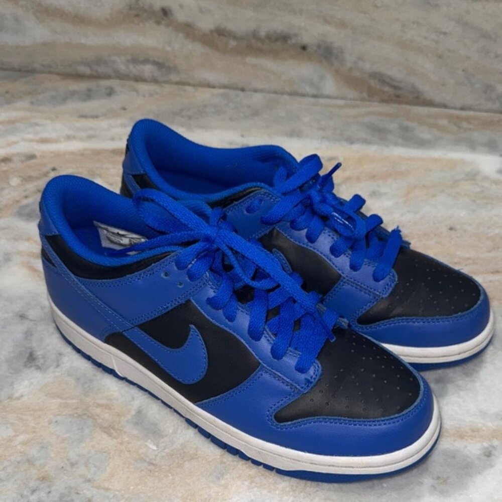 Nike Kids Blue and Black DUNK LOW SIZE 7y AMAZING CONDITION! LOOK! womens 8-9